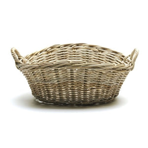 High side oval basket with handles