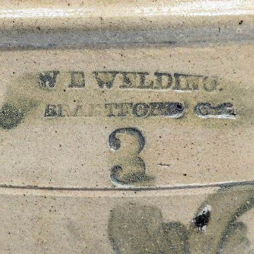 Antique "W.E. Welding Brantford Ont." Crock