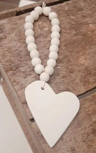 Beads with ceramic heart