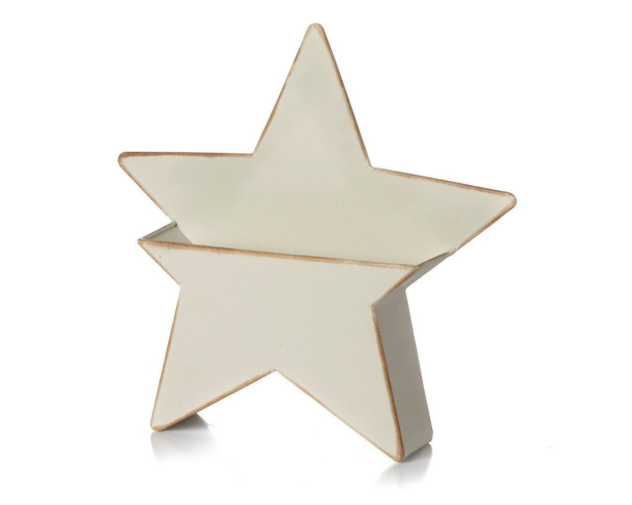 Star-shaped ceramic container on a white background