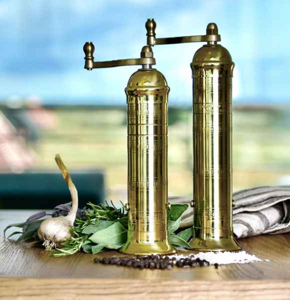 9" Brass pepper grinder