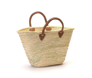 Provence market bag leather handle