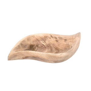 Wooden large swirl bowl natural
