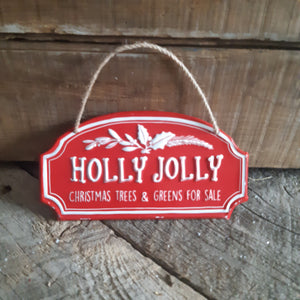Holly Jolly ornament/mini sign