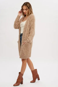 Fuzzy Cable Cardigan