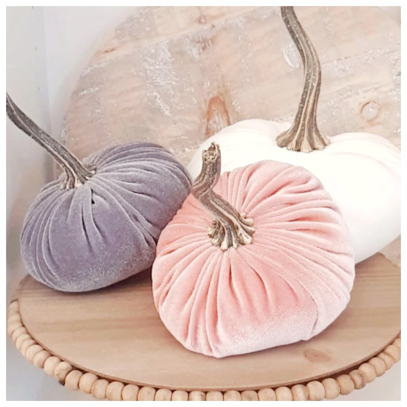 Handmade Large Velvet Pumpkins
