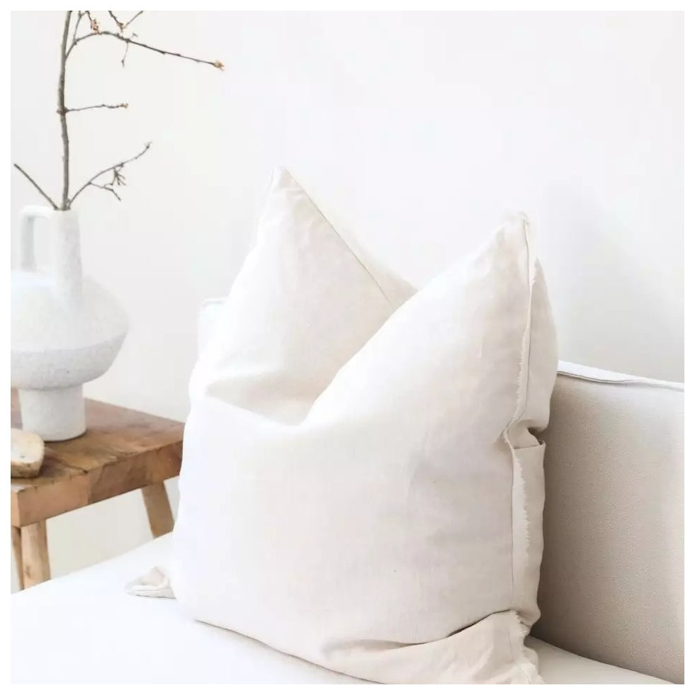 Linen throw pillow 26" x 26"