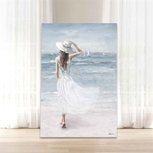 Woman on the Beach - Oil Painting