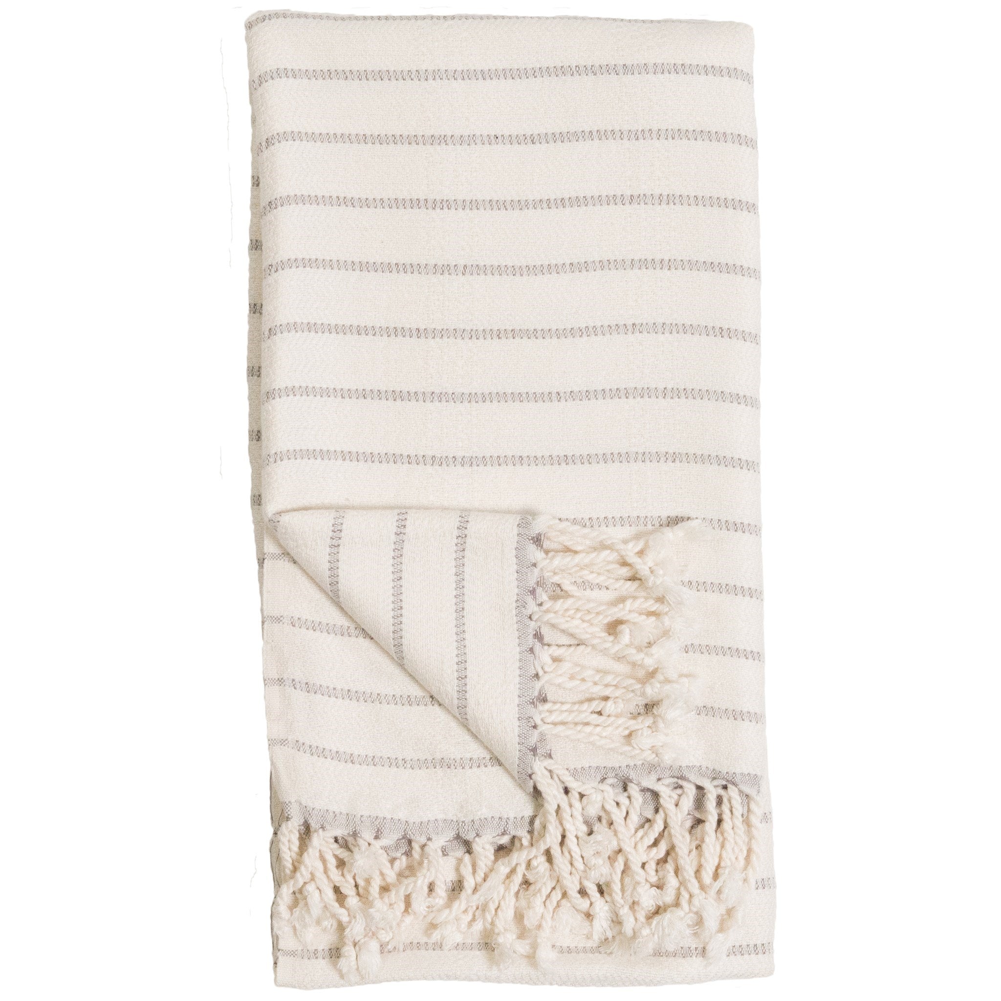 Turkish Towel - Bamboo Striped - Mist TTBS2