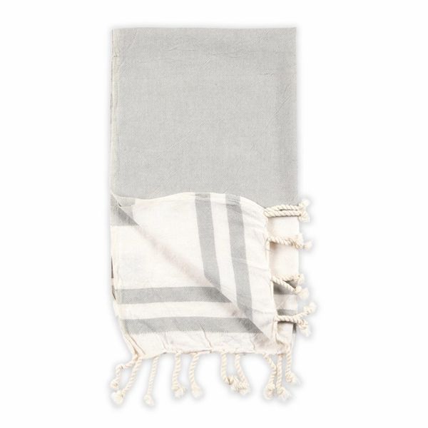 Turkish Hand Towel - Classic - Light Grey