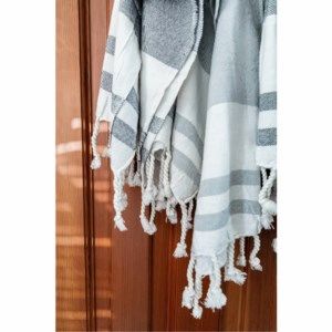 Turkish Hand Towel - Classic - Light Grey