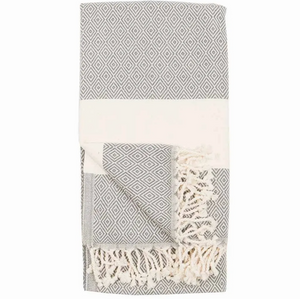 Turkish Towel/Throw, Slate TTD4