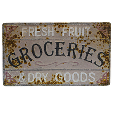 Vintage Reproduction Metal Sign -Groceries