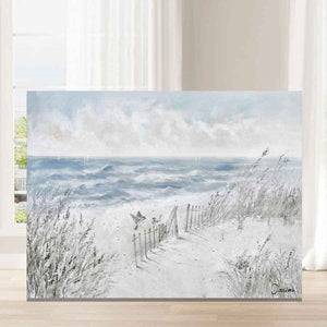 A Windy Beach Day Oil Painting
