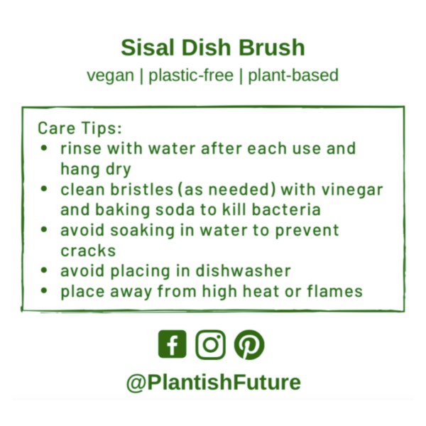 Sisal Dish Brush (Bamboo)