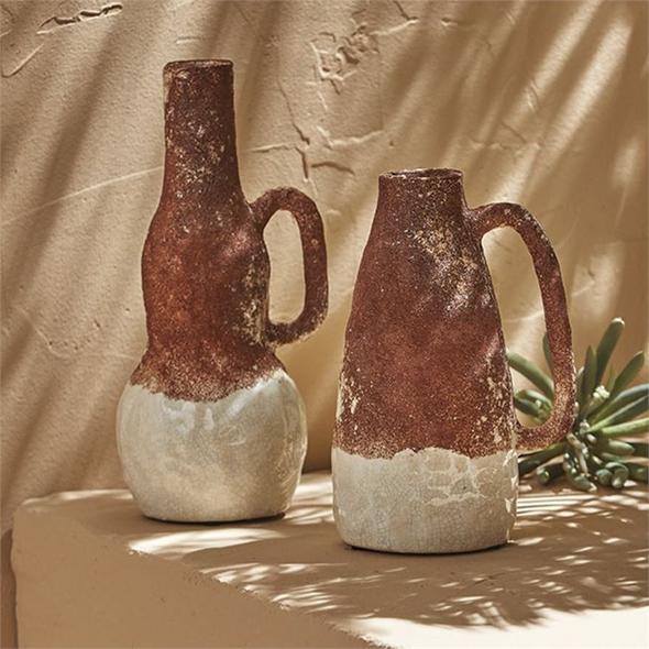 Ibiza Rustic Vase with Handle, Medium