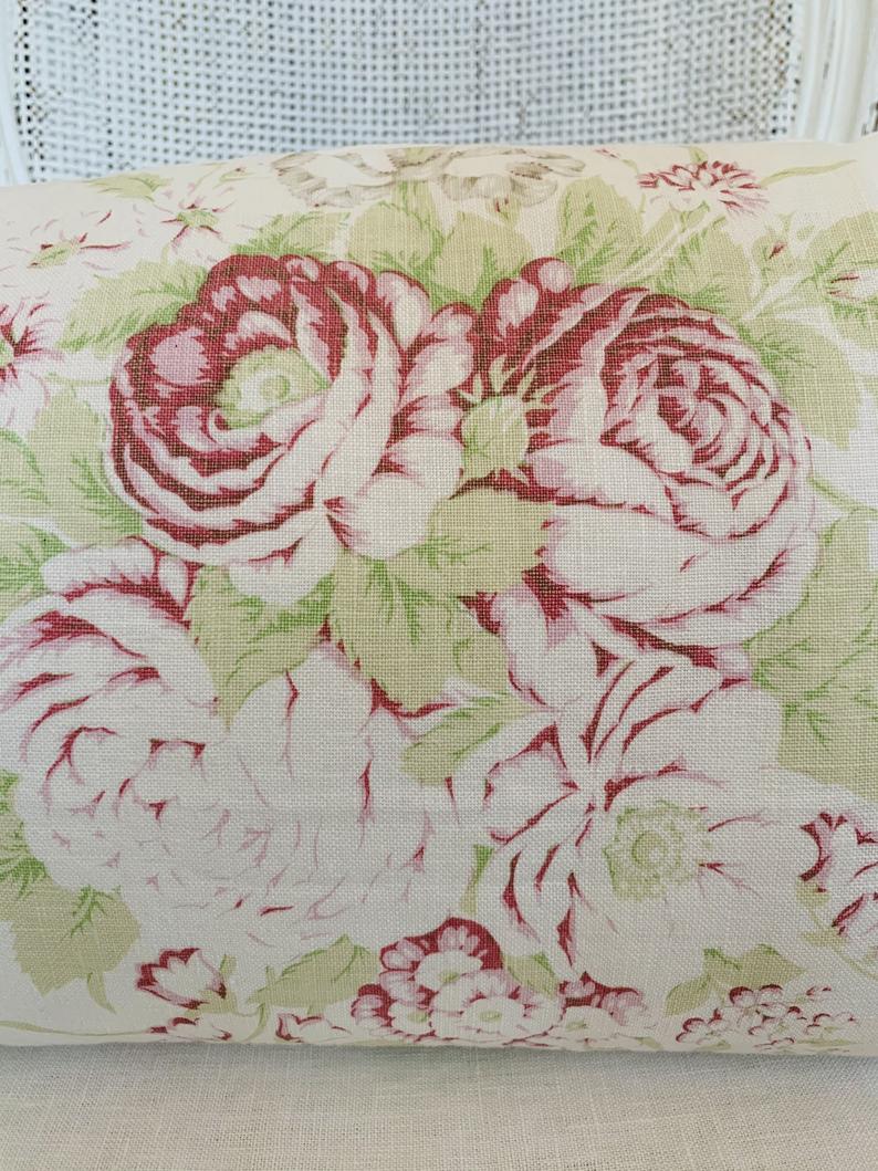 Cabbage rose throw pillow
