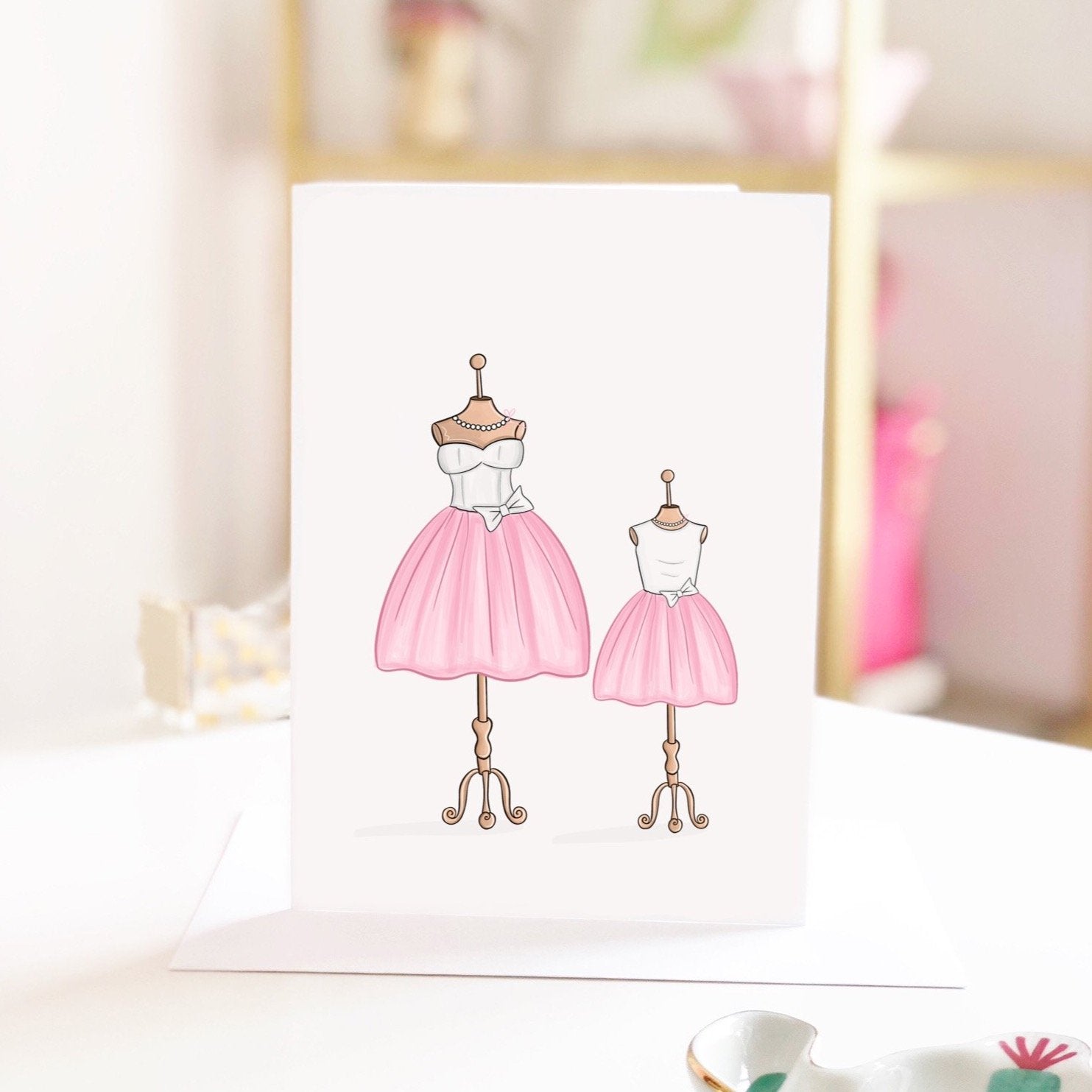 Mother & Daughter Matching Outfit Mother's Day Card