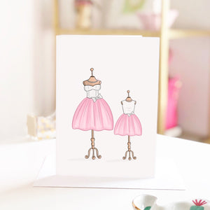 Mother & Daughter Matching Outfit Mother's Day Card